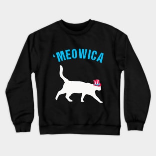 Funny 4th of July. The Cat Lovers America Crewneck Sweatshirt